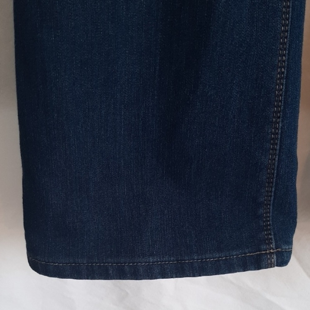 Natural Reflections Fleece Lined Jeans Relaxed Straight Leg Dark Wash Sz 16 New - Picture 4 of 11